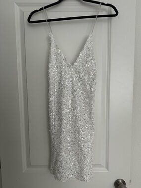Lulus White Sequin Dress